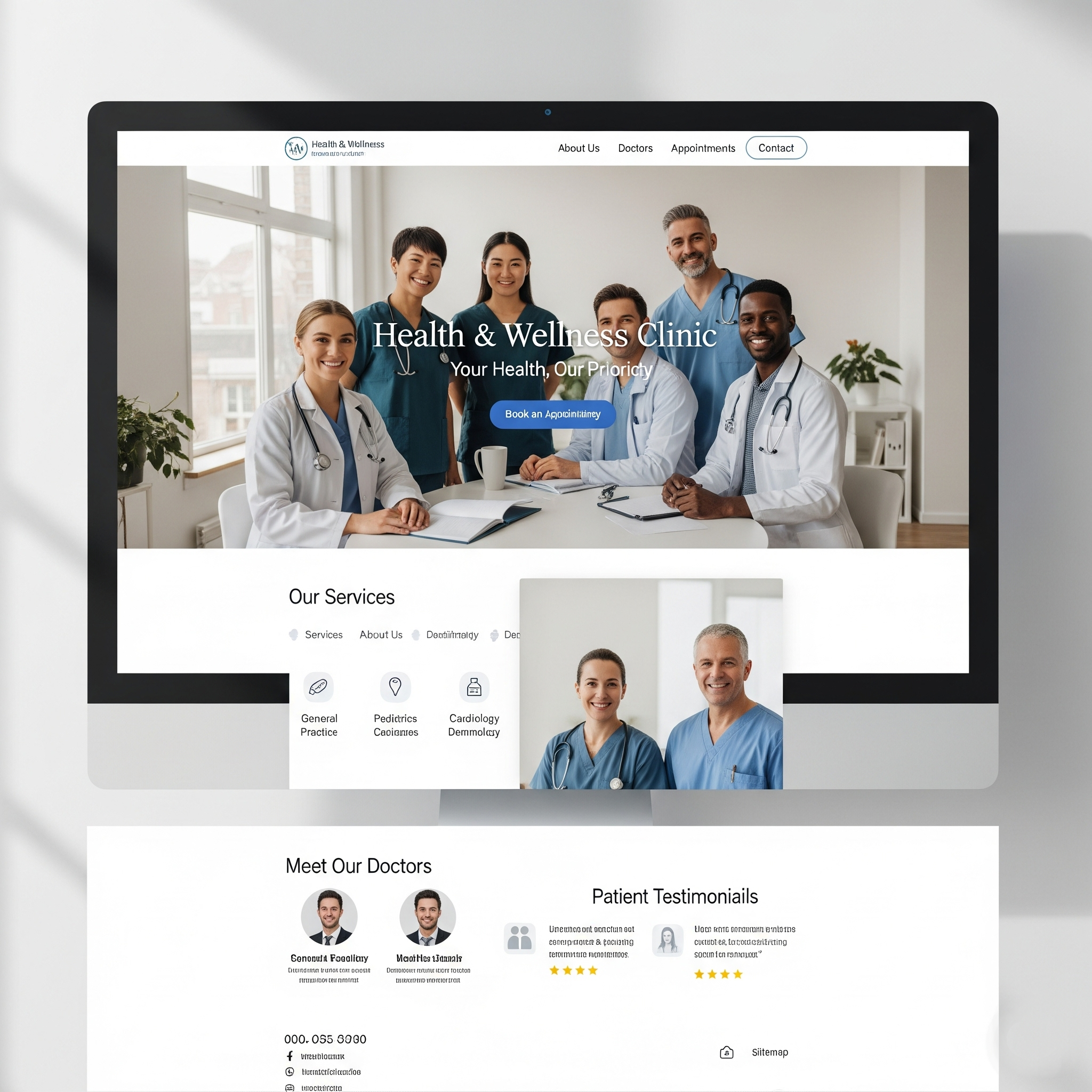 Clinic website and management dashboard
